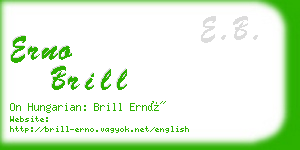 erno brill business card